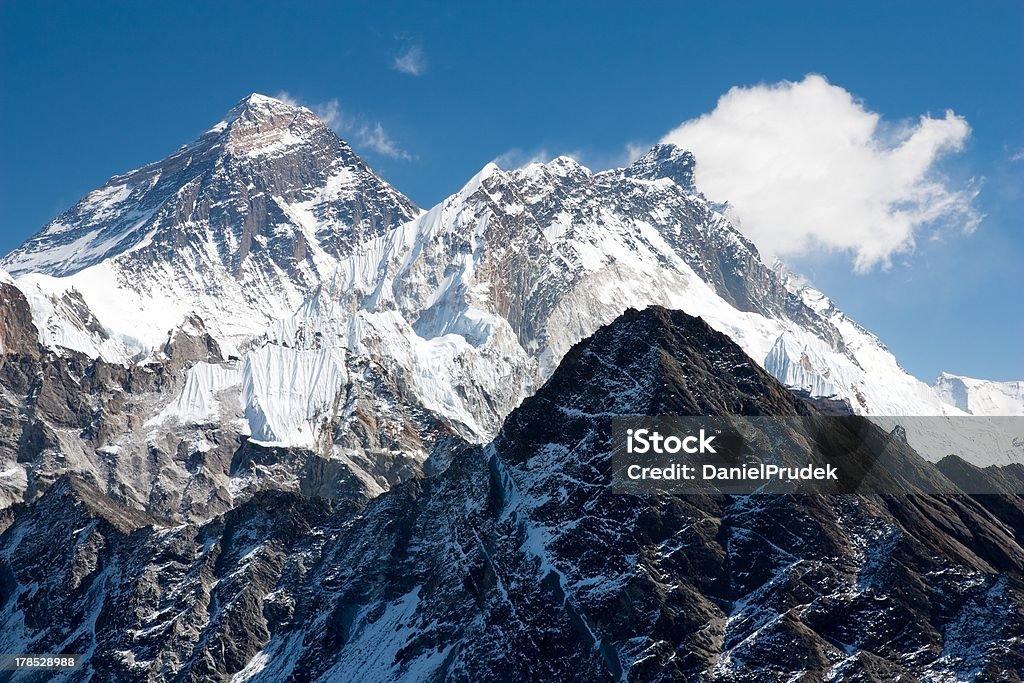 Vue de haut de l'everest Depuis Rhode Island, de gokyo - Photo de Asie libre de droits