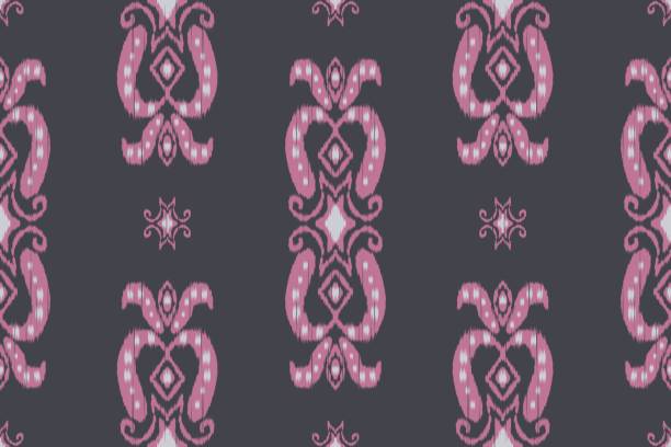 ilustrações, clipart, desenhos animados e ícones de ikat paisley padrão floral contemporâneo - quilt paisley backgrounds textile