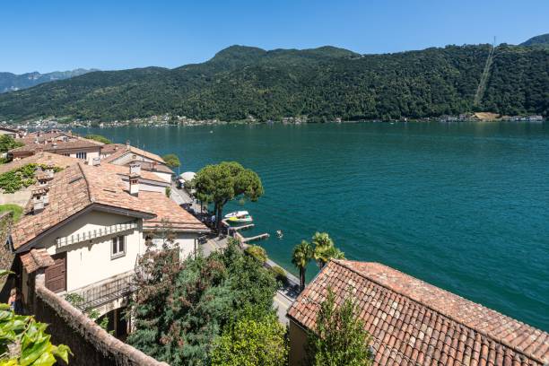 istock Stunning Morcote situated on Lugano Lake in Switzerland 1785295215