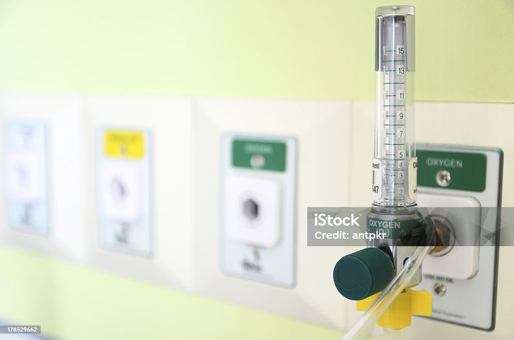 Oxygen gauge Medical Oxygen Equipment Stock Photo