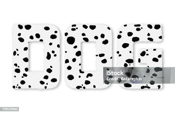 Texto Cão Dalmatians De Lã - Arte vetorial de stock e mais imagens de Branco - Branco, Dormitar, Dálmata