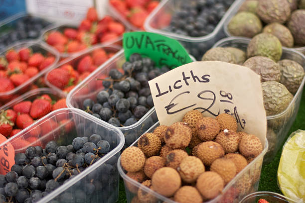 istock Lychee and grape on the market 178529874