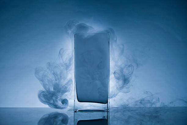 vase with smoke stock photo