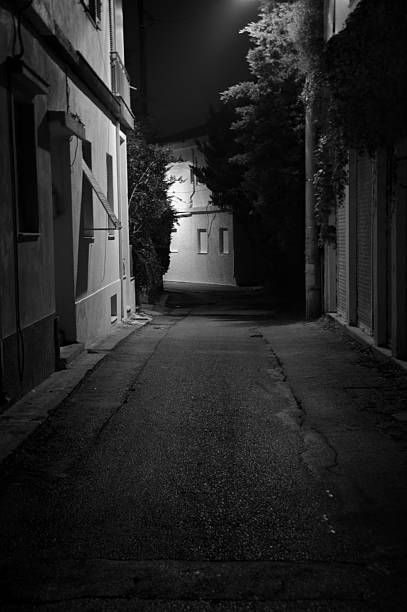 istock dark alley and houses at night 178530066