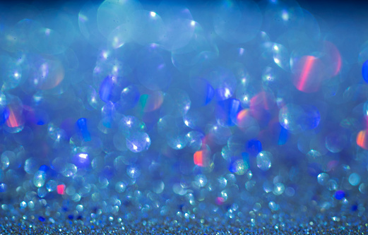 Sparkling bright colors with a blue background