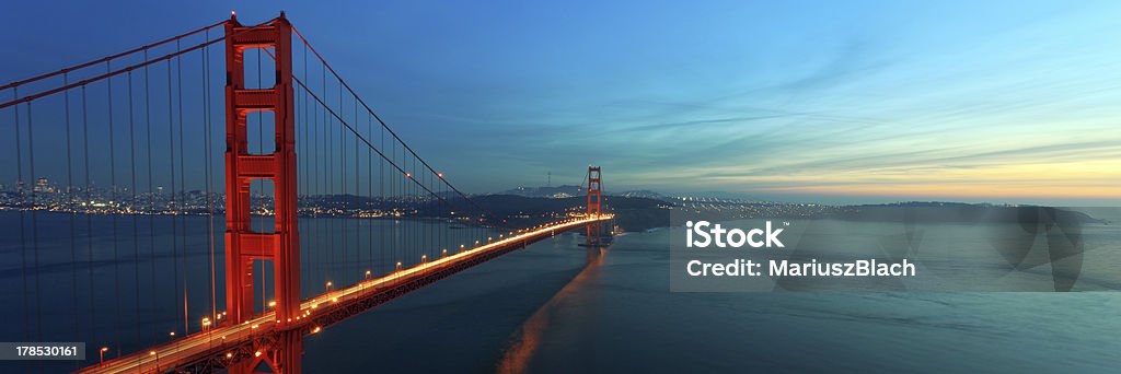 Golden Gate "panorama - Lizenzfrei Architektur Stock-Foto