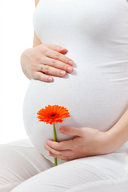 istock Pregnant woman touching her belly 178530632