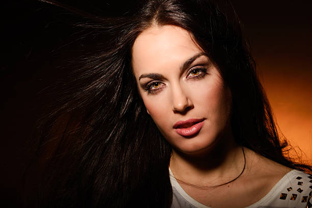istock Attractive girl with red lips. Make up. Perfect skin 178532244