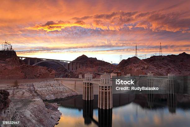 Hoover Dam Stock Photo - Download Image Now - Desert Area, Nevada, Sunset