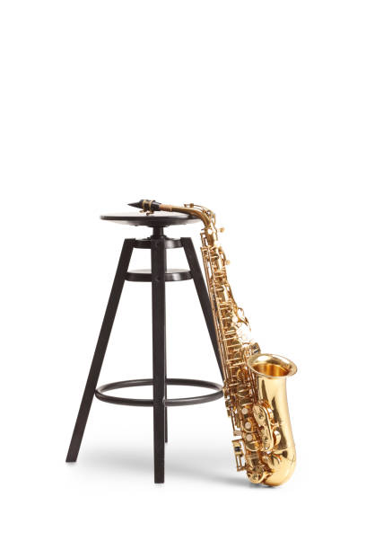 istock Studio shot of a saxophone leaning on a chair 1785325736