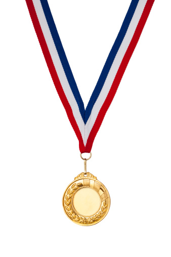 Gold medal isolated on a white background