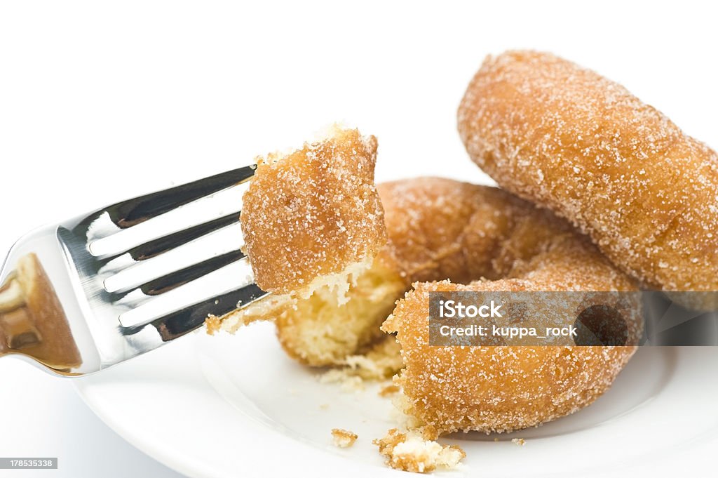 Eat a donut eat suger donut with a fork Brown Stock Photo