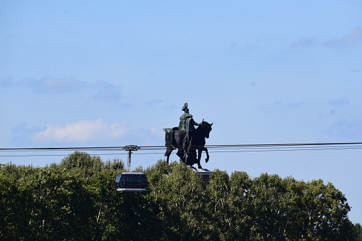 Statue of Andrew Jackson on horseback in downtown Jacksonville, Florida.