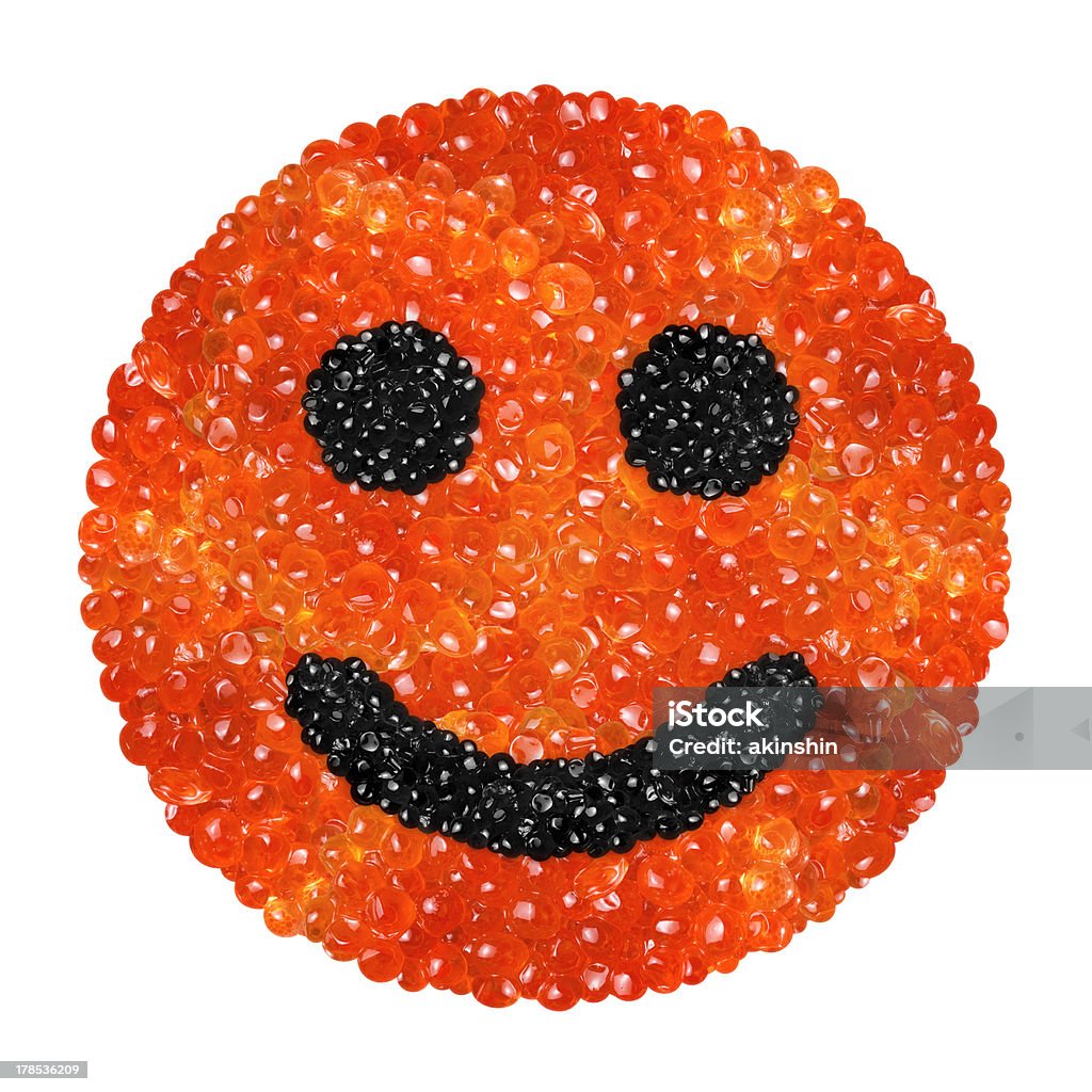 caviar sob a forma de um cara sorridente - Royalty-free Alimentação Saudável Foto de stock