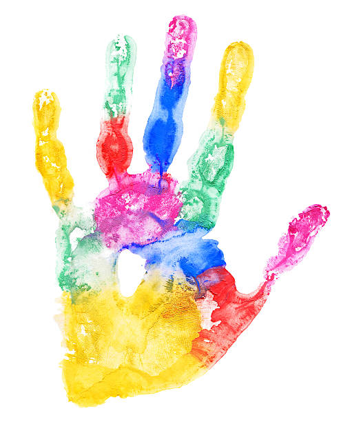 istock Close up of colored hand print 178536256