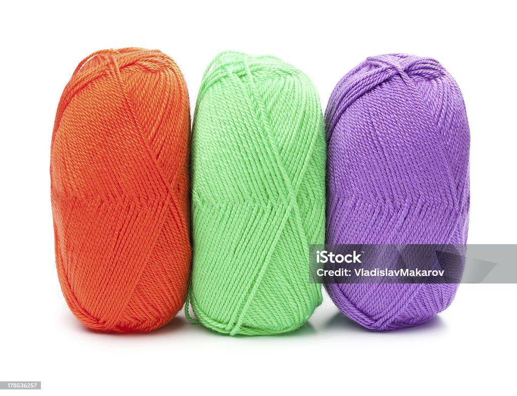 Pile de fil skeins - Photo de Coton libre de droits