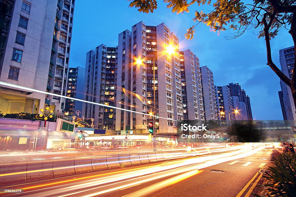 Traffico in città al tramonto momento - Foto stock royalty-free di Affari