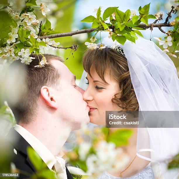 Casal De Casamento - Fotografias de stock e mais imagens de Abraçar - Abraçar, Adulto, Amor