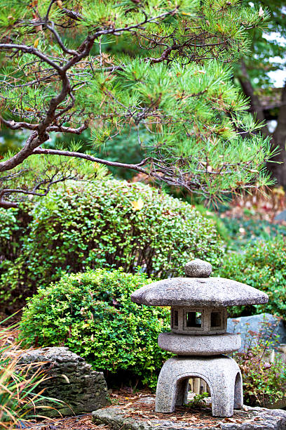 istock Rock lantern in Japanese zen garden 178536690