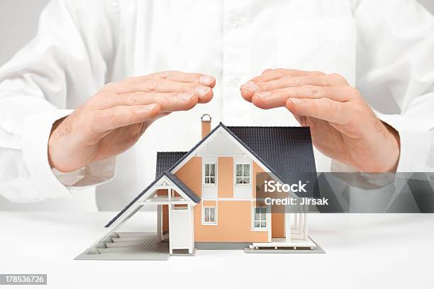 Protect House Insurance Concept Stock Photo - Download Image Now - Adult, Adults Only, Apartment