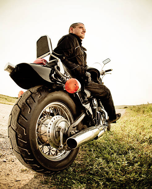 istock Biker on the country road 178536805