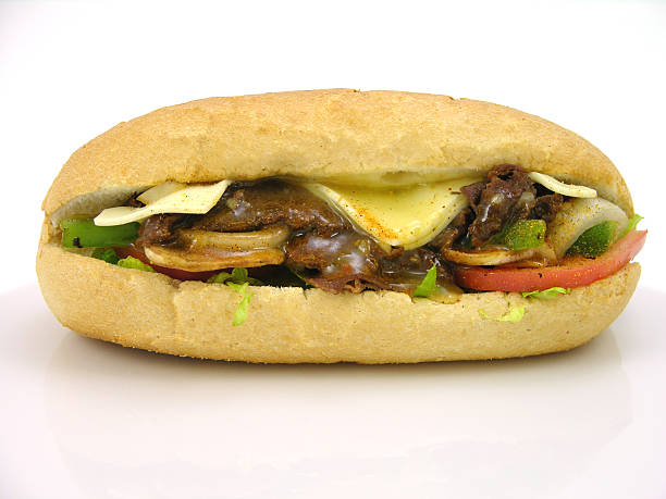 Italian cheese steak front stock photo