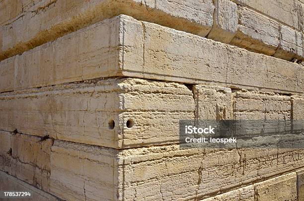 Westliche Wand Ecke Jerusalem Stockfoto und mehr Bilder von Stein - Baumaterial - Stein - Baumaterial, Winkel, Wand