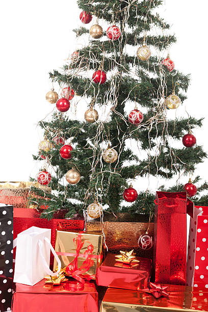 istock Christmas Tree and Gifts. Over white background. 178537555