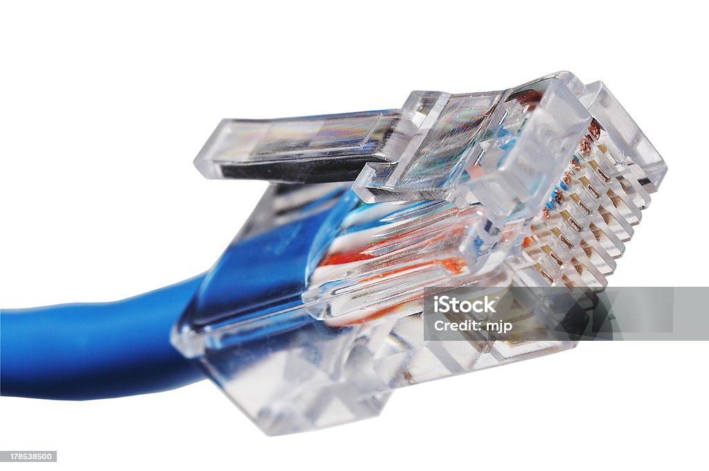 RJ45 plug with cable Ethernet cable connector Cable Stock Photo