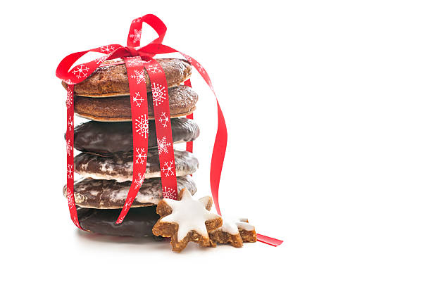 istock christmas cookies on white with red ribbon 178538804