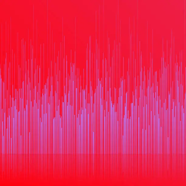 Vector illustration of Abstract background with vertical lines and Red gradient