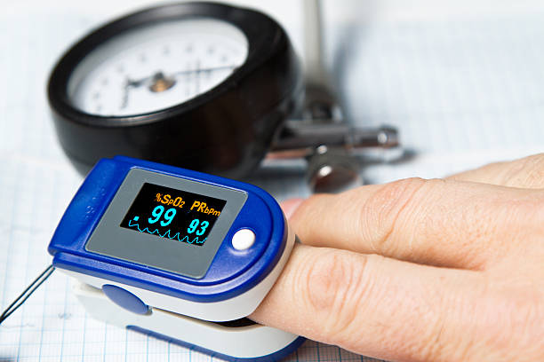 pulse oximeter stock photo