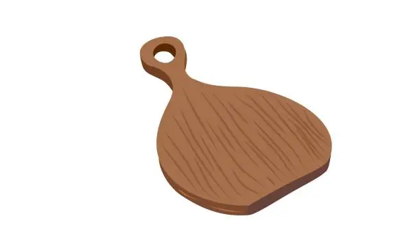 Vector illustration of Wooden cutting board vector