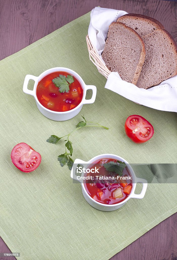 Dois pratos com sopa - Foto de stock de Alimentação Saudável royalty-free