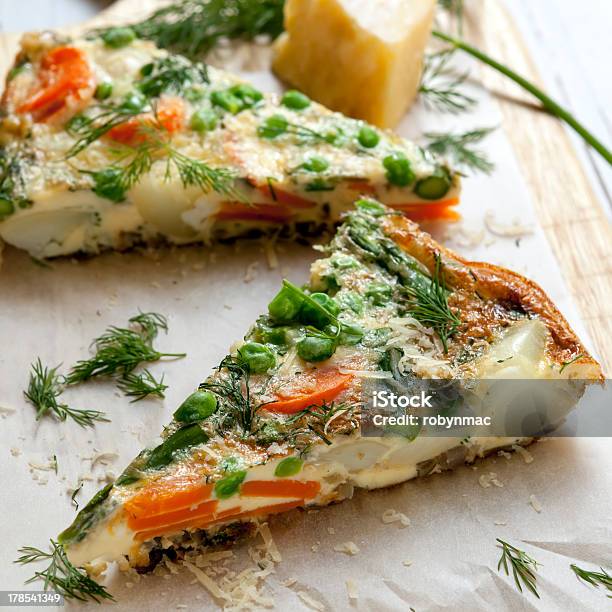 Omelet Stock Photo - Download Image Now - Asparagus, Frittata, Green Pea