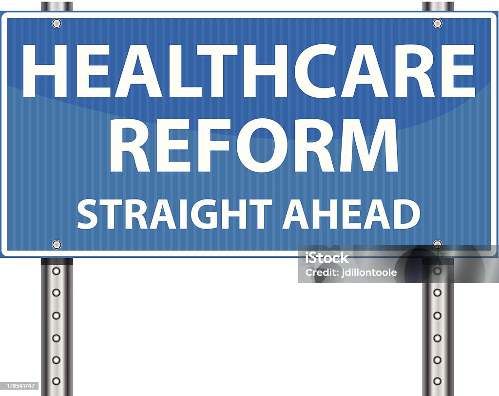 Signalisation routière/réforme des soins de santé - clipart vectoriel de Affaires libre de droits