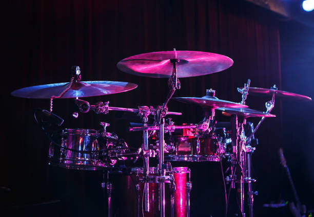istock Drum kit on concert stage. Professional percussion instrument 1785427190