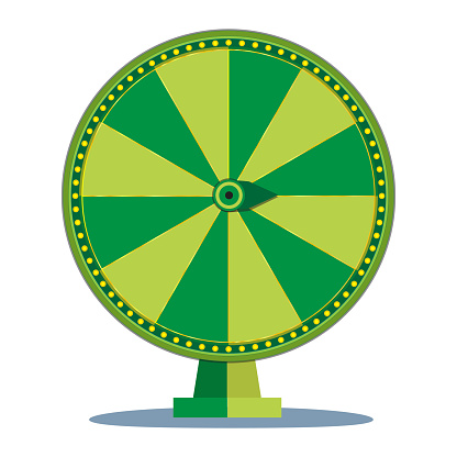 Fortune wheels flat icons set. Spin lucky wheel casino money game symbols. Wheel of fortune vector illustration of a flat. Empty Colorful wheel of fortune isolated from the background.