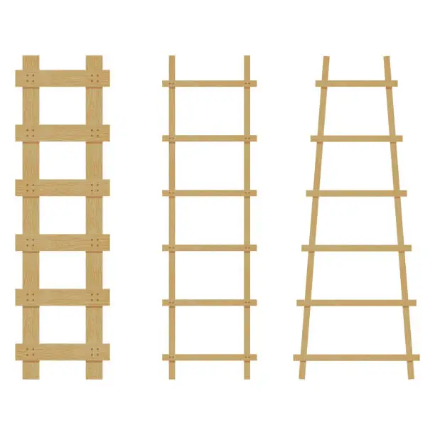 Vector illustration of Ladders vector set