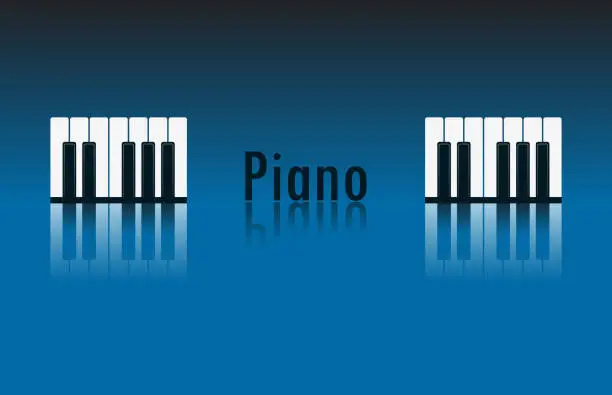 Vector illustration of Piano keyboard background