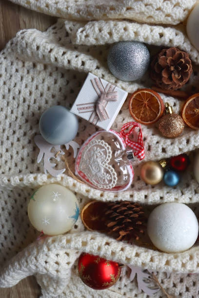 istock Christmas Ornaments and White Blanket 1785451508