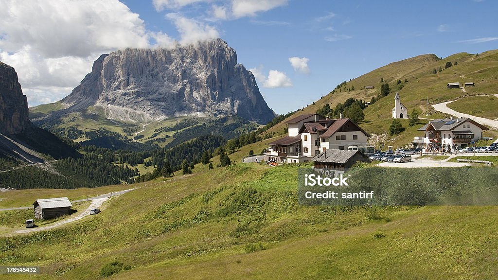 Gardena Pass - Lizenzfrei Alpen Stock-Foto