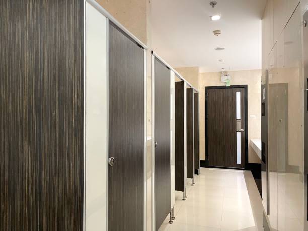 istock Row of public toilet 1785455917
