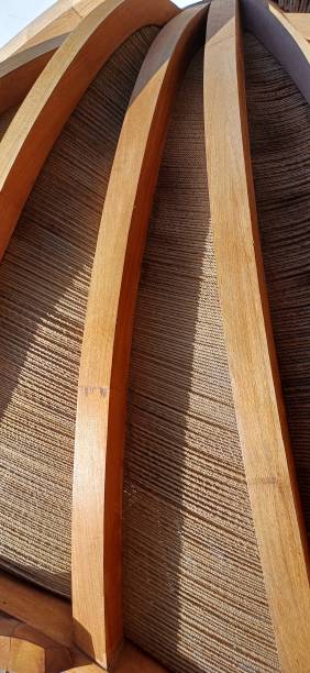 istock Background, wood, geometric wood, symmetrical lines 1785466383