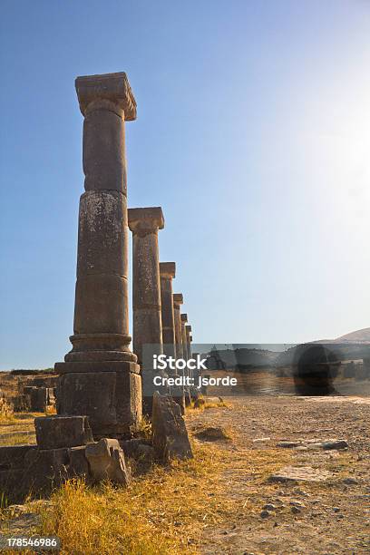 Foto de Templo Romano Em Volubilis e mais fotos de stock de Arcaico - Arcaico, Arco - Característica arquitetônica, Arqueologia