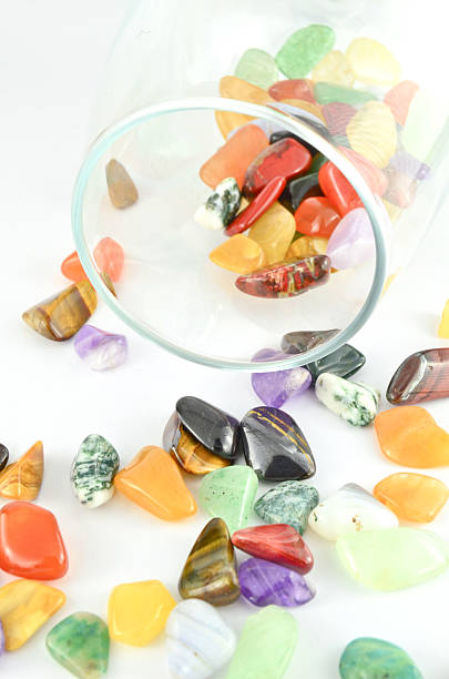 istock Close up colorful stones isolated 178547052