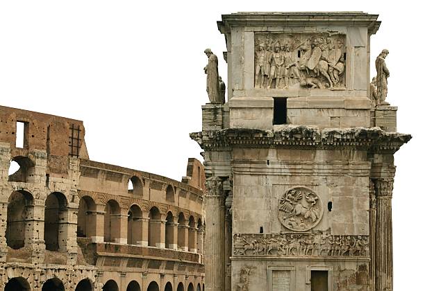 istock Arch of Trajan and the Coliseum 178547061