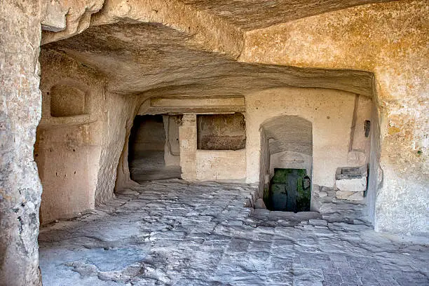 Cave dwellings Sassi di Matera, Unesco World Heritage Site, Matera, Italy, Europe