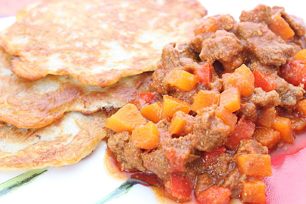 istock Hungarian goulash and potato pancakes 178547938