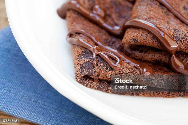 Chocolate Pancakes Stock Photo - Download Image Now - Baked, Baked Pastry Item, Breakfast